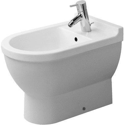 Duravit Starck 3 staand bidet met bevestiging 36x56cm met wondergliss wit