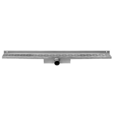 Easydrain Compact Wall afvoergoot enkele plaat met zijuitloop 6x100cm 30mm RVS