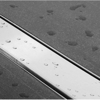 Easy Drain Compact 30 zero douchegoot enkele plaat met zijuitloop 6x70cm RVS TWEEDEKANS