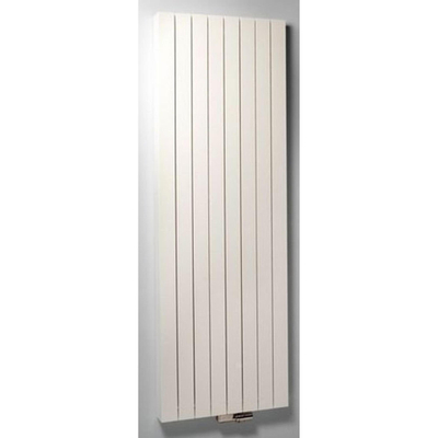 Vasco Zaros V75 designradiator aluminium verticaal 1600x375mm 1159W aansluiting 0066 wit structuur (S600)