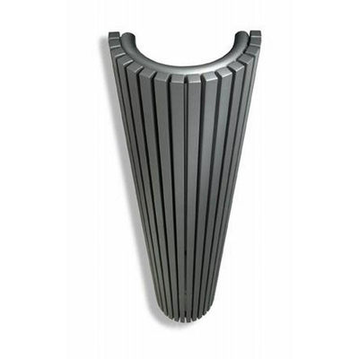 Vasco Carre Halfrond CR O designradiator halfrond verticaal 350x1800mm 1528 watt wit