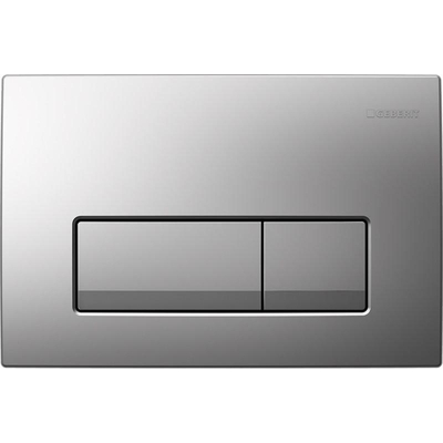 Geberit Delta 51 bedieningplaat met dualflush frontbediening voor toilet 24.6x16.4cm chroom mat TWEEDEKANS