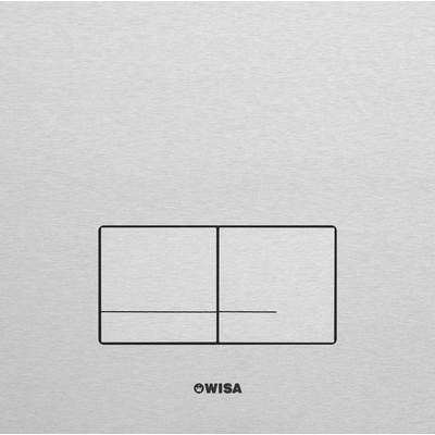 Wisa XS Bedieningspaneel - vierkant - 16x16x1 - dualflush - staal - Natural
