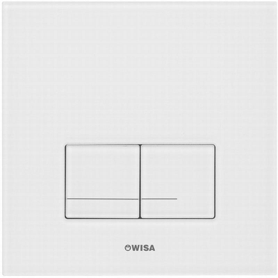 Wisa Delos bedieningsplaat glas mechanisch 16x16cm met dualflush voor XS WC element wit