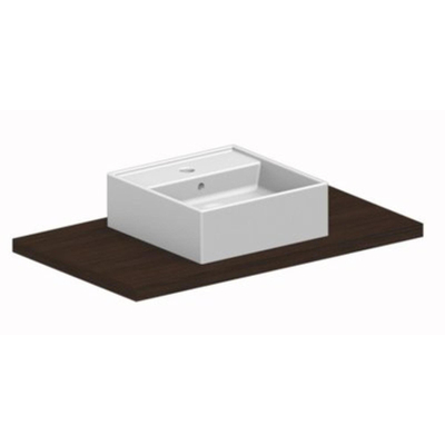 Royal plaza Legato wastafel 42x41cm. met 1 kraangat en overloop wit