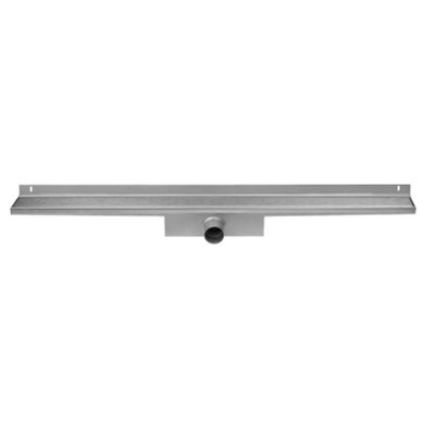 Easydrain Compact Wall Zero afvoergoot enkele plaat met zijuitloop 6x100cm 50mm RVS