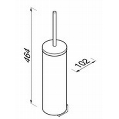 Geesa Nexx Toiletborstel met houder Chroom (witte borstelkop)