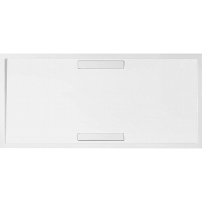 Villeroy en boch Squaro douchebak 170x80x1.8cm met afvoer plus ondersteuning antraciet