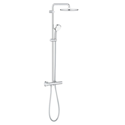 GROHE Tempesta Cosmopolitan Regendoucheset opbouw - hoofddouche 25cm - handdouche rond - thermostatisch - chroom