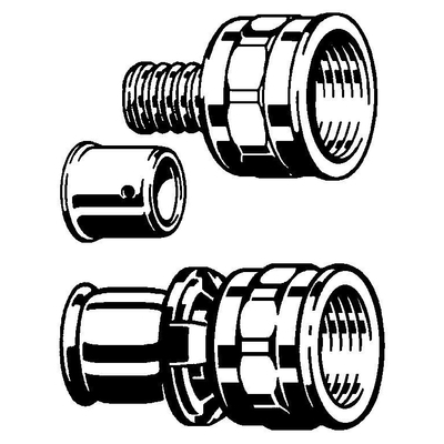Viega Pexfit sok-overgang brons bi.dr. 32mmx1"