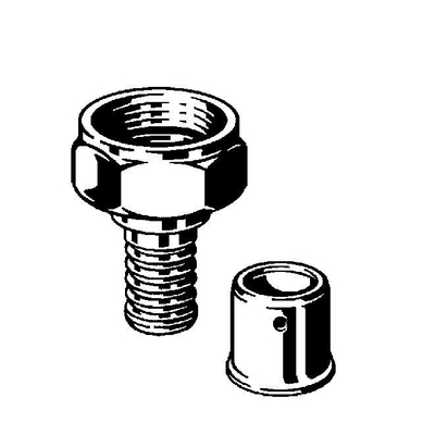 Viega Pexfit aansluitkoppeling brons 40mmx1 1/4"bi vlakdichtend