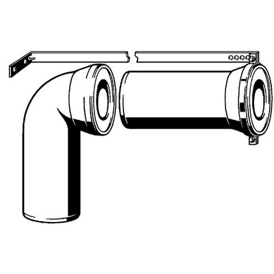 Viega closet afvoerset 100x230 400 mm wit