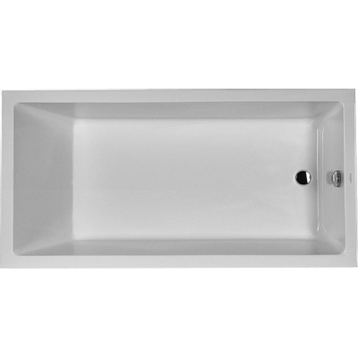 Duravit Starck 1 bad acryl rechthoekig met overloop met 1 rugsteun 180x90x46cm inbouw wit