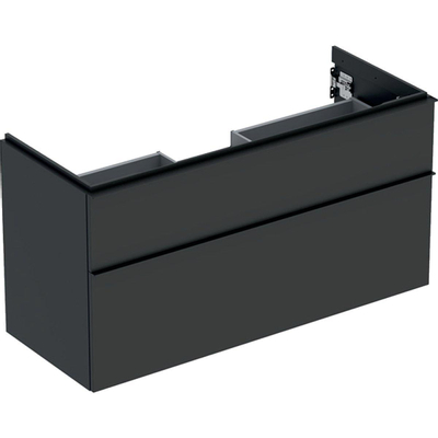 Geberit iCon wastafelonderkast 118.4x61.5x47.6cm 2 lades met softclose Spaanplaat lava mat