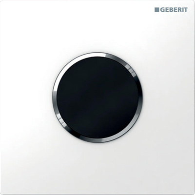 Geberit type 10 urinioir bedieningsplaat - batterij - ronde knop - Alpien wit