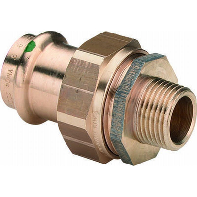 Viega Sanpress 3 delige koppeling SC buitendraad 28x3/4 brons