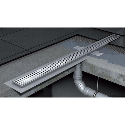 Aco Showerdrain c douchegoot 68,5x7cm 1,8cm hoog met vloerflens rvs