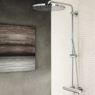 GROHE Rainshower Cosmopolitan Regendoucheset Opbouw - hoofddouche Ø40cm - handdouche sena - thermostatisch - chroom