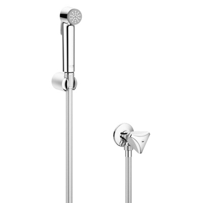 GROHE Tempesta-F Trigger Spray 30 Handdoucheset - 1 straalsoort - rond - met houder - met hoekstopkraan - gladde slang - 125cm - chroom