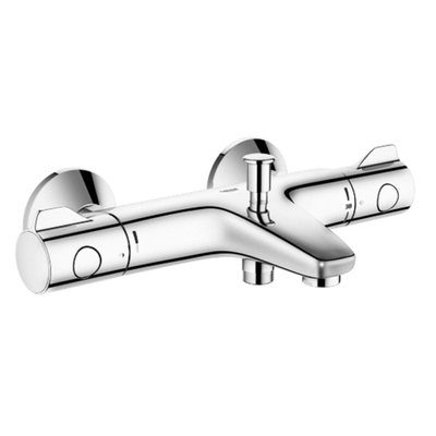 GROHE Grohtherm 800 badkraan thermostatisch met omstel en koppelingen EcoJoy en volumegreep met ecobutton chroom