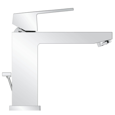 GROHE Eurocube waterbesparende wastafelkraan medium met waste 28mm met temperatuurbegrenzer chroom