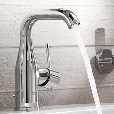 GROHE Essence New Wastafelkraan Opbouw - uitloop 11.4cm - M-size - hoge draaibare uitloop - waste - chroom