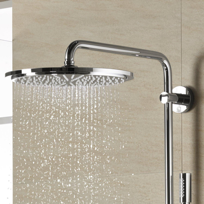 GROHE Rainshower Modern Regendoucheset Opbouw - hoofddouche 31cm - handdouche staaf 1 stand - chroom