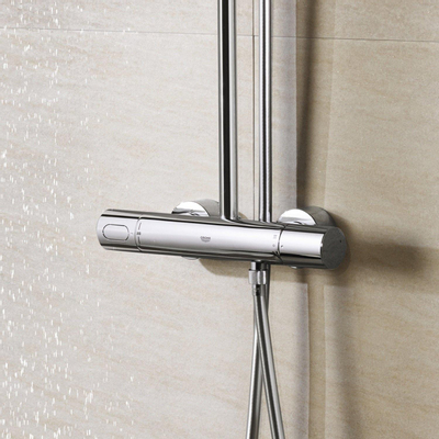 GROHE Rainshower Modern Regendoucheset Opbouw - hoofddouche 31cm - handdouche staaf 1 stand - chroom