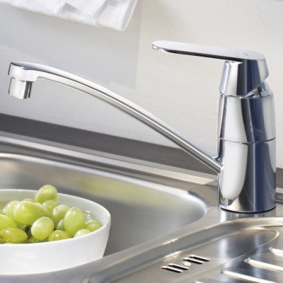 GROHE Eurosmart Cosmopolitan Keukenkraan - laag - draaibare uitloop - chroom