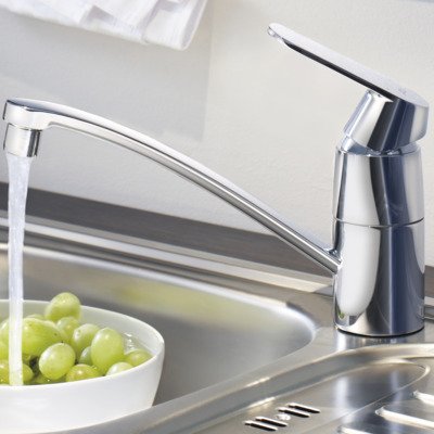 GROHE Eurosmart Cosmopolitan Keukenkraan - laag - draaibare uitloop - chroom