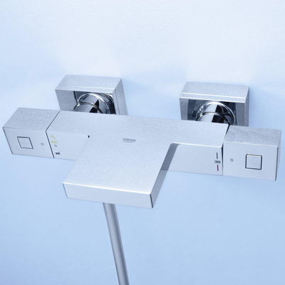 GROHE Cube badkraan thermostatisch met omstel en koppelingen chroom