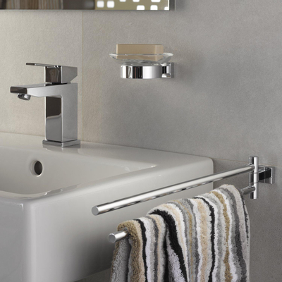 GROHE Essentials Cube Handdoekhouder - 43.9cm - dubbel - draaibaar - chroom