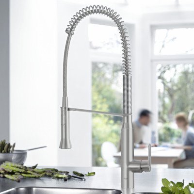 GROHE K7 Keukenkraan - hoog - 2 straalsoorten - met profesionele handdouche - supersteel geborsteld