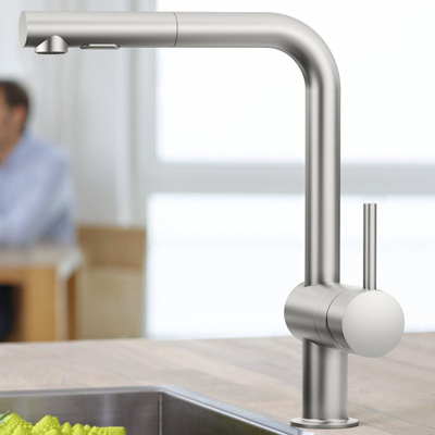 GROHE Minta Keukenkraan - hoog - uittrekbare l uitloop - 2 straalsoorten - supersteel geborsteld