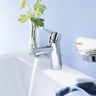 GROHE Concetto waterbesparende wastafelkraan met waste chroom