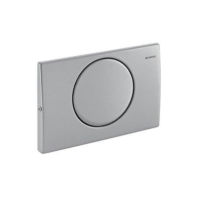 Geberit Mambo bedieningplaat met frontbediening voor toilet 24.6x16.4cm zilver