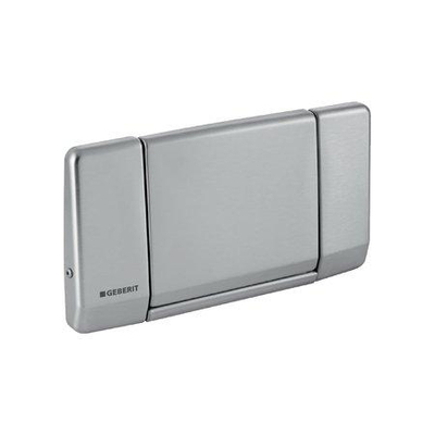 Geberit Highline bedieningplaat met frontbediening voor toilet 34x18.5cm rvs