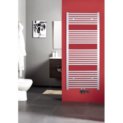 Rosani Polo handdoekradiator 40x118cm 441watt met middenaansluiting glans wit