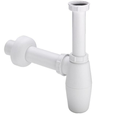 Saniclass Sifon inclusief muurbuis en rozet wit OUTLET