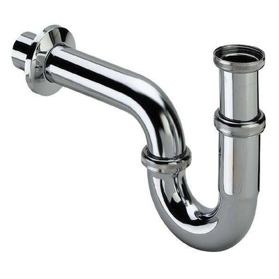 Viega buissifon met muurbuis met rozet 5/4 chroom