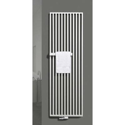 Vasco Arche VVL designradiator met vertikale buizen en handdoekbeugel links 1800x470mm 1050W antraciet