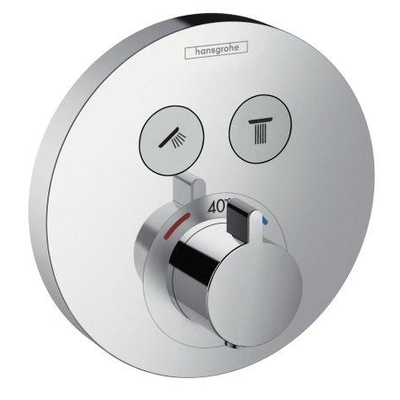 Hansgrohe ShowerSelect S afbouwdeel voor inbouwkraan thermostatisch met omstel voor 2 douchefuncties chroom