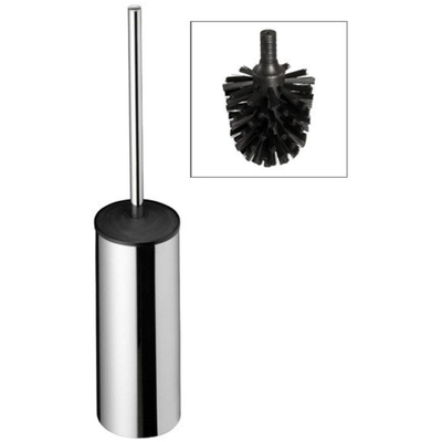 Geesa Wynk Toiletborstel met houder Chroom (zwarte borstelkop)