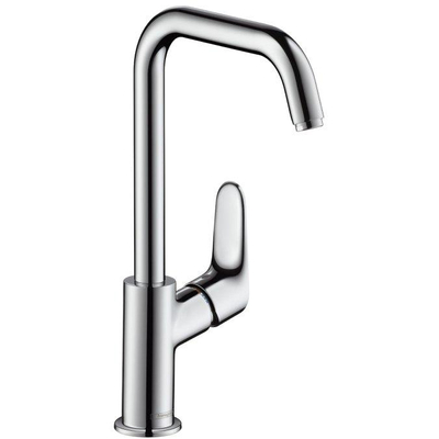 Hansgrohe Focus E2 wastafelkraan met hoge draaibare uitloop inclusief ComfortZone 240 chroom