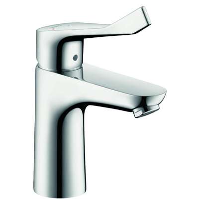 Hansgrohe Focus Cares wastafelkraan 100 met verlengde greep 12.1cm EcoSmart chroom