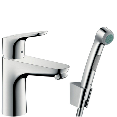 Hansgrohe Focus 100 bidetkraan met waste en handdouche chroom