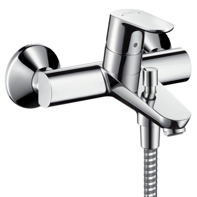 Hansgrohe Focus E2 badkraan met omstel en koppelingen chroom