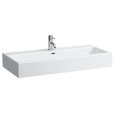 Laufen Living City wastafel 100x46x15.5cm 1 kraangat met overloop keramiek wit
