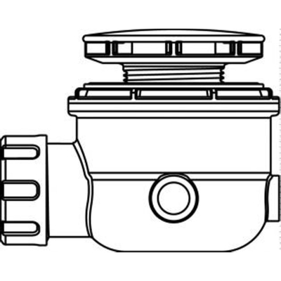 Wisa douchebakafvoer compleet voor douchebak inclusief gat 90mm 120mm chroom