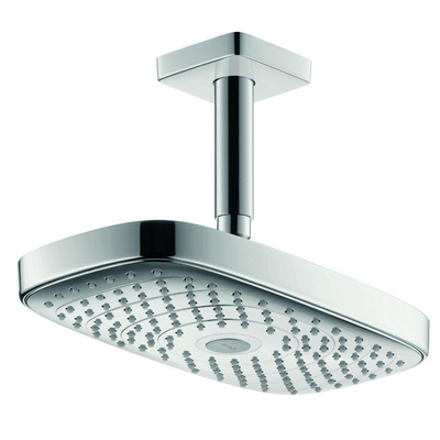 Hansgrohe Raindance Select E hoofddouche E300 2jet met plafondaansluiting 10cm 30x16cm EcoSmart chroom